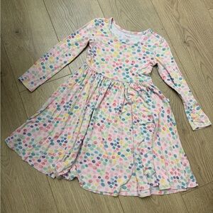 Girls' Posh Peanut size 5T Pink Multicolor Polka Dot Long-Sleeve Dress